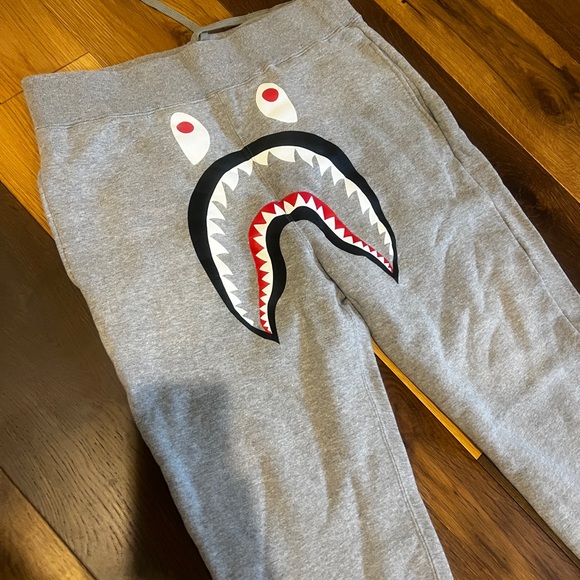Men’s Gray BAPE (A Bathing Ape) Sweatpants – XL